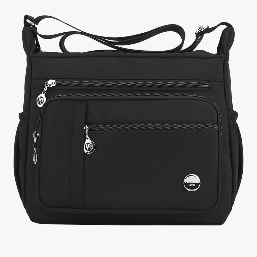 Black Crossbody Bag with Interior Branding NWOT